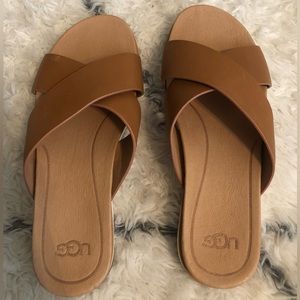 UGG Tan Kari Slides in size 8